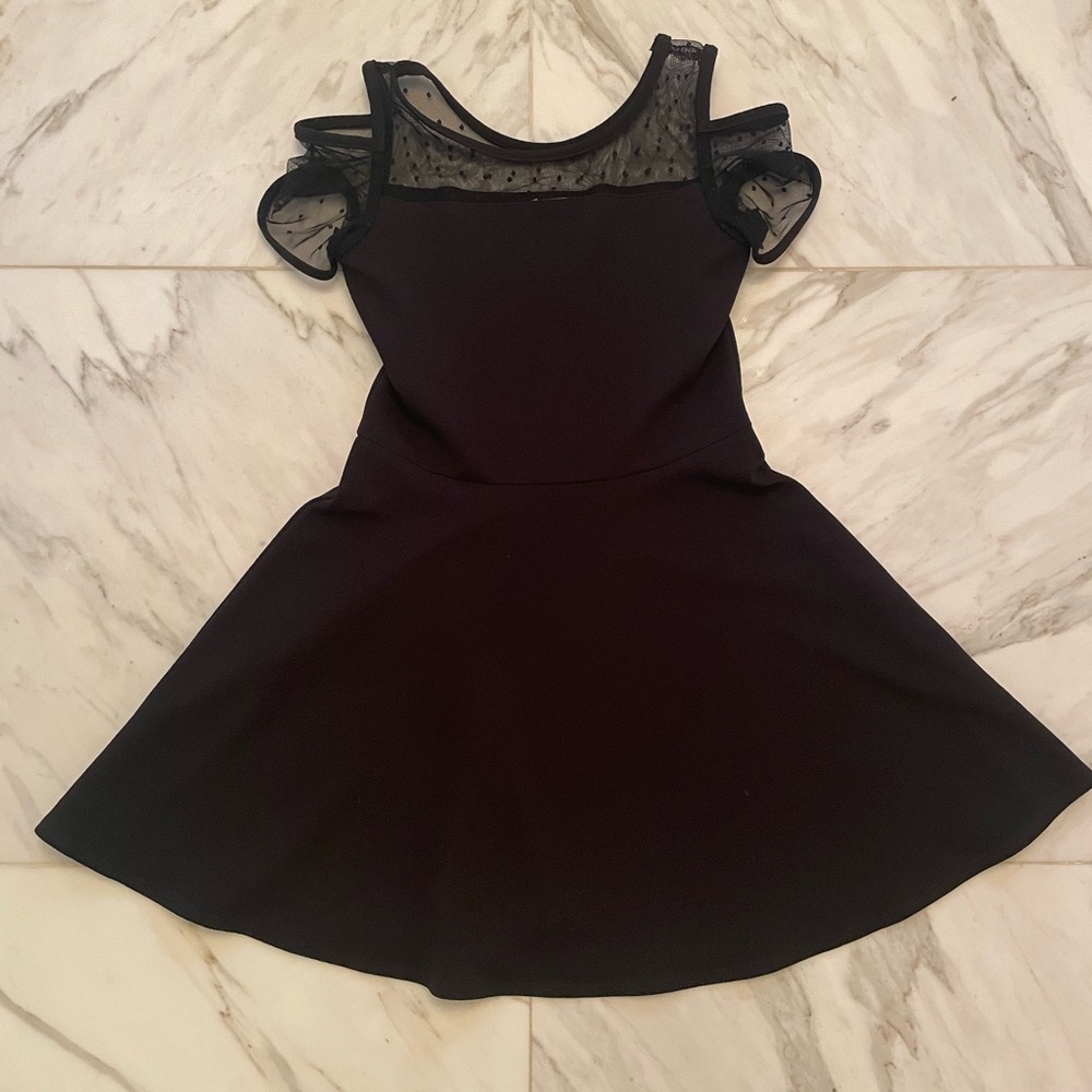 Girls Lace Top black mini dress!